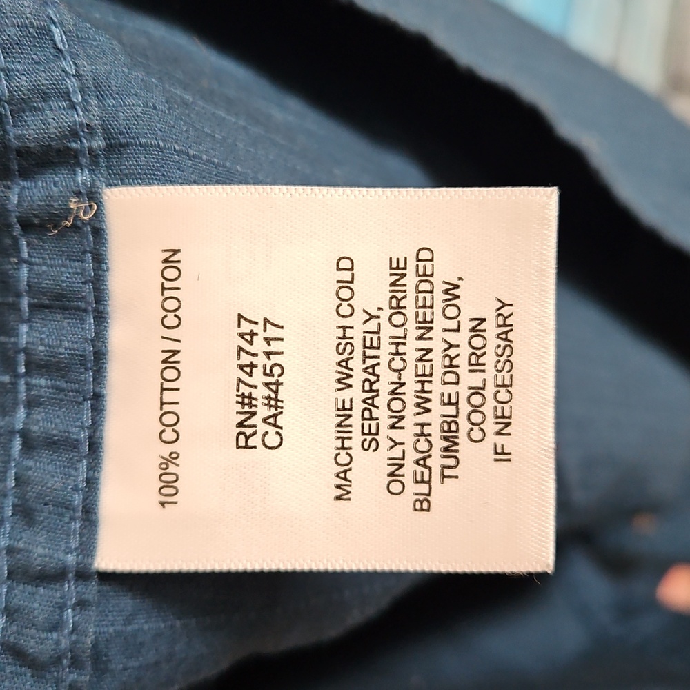 RedHead Big & Tall Men's Blue Short Sleeve Button-Up Shirt Size 4XL - Picture 5 of 6